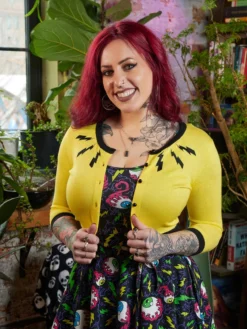 SOURPUSS LIGHTNING CROPPED CARDIGAN