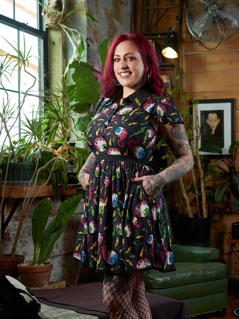 SOURPUSS ELECTRIC EYEBALLS LYDIA DRESS Neon Dreams 3 SOURPUSS ELECTRIC EYEBALLS LYDIA DRESS Neon Dreams