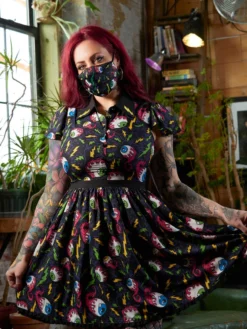 SOURPUSS ELECTRIC EYEBALLS LYDIA DRESS Neon Dreams 12 SOURPUSS ELECTRIC EYEBALLS LYDIA DRESS Neon Dreams