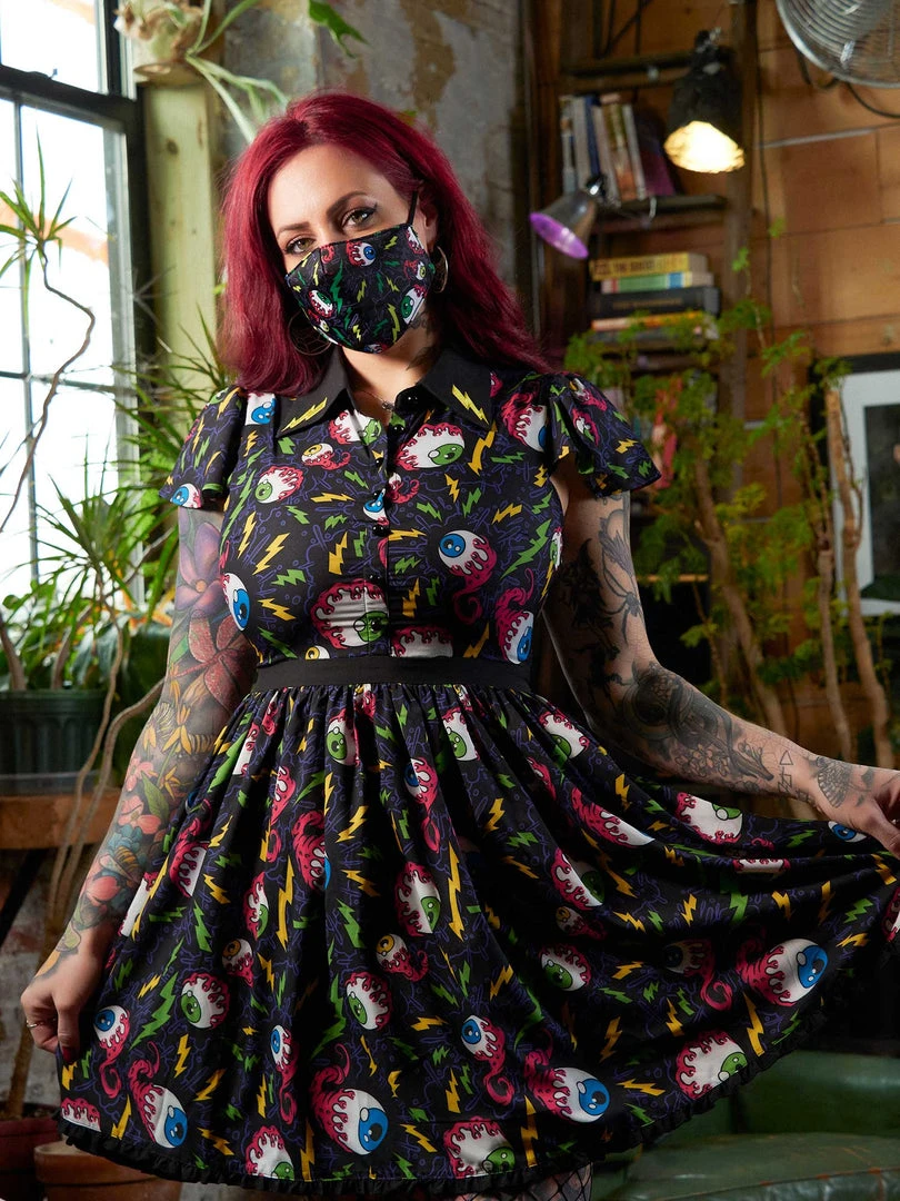 SOURPUSS ELECTRIC EYEBALLS LYDIA DRESS Neon Dreams 5 SOURPUSS ELECTRIC EYEBALLS LYDIA DRESS Neon Dreams