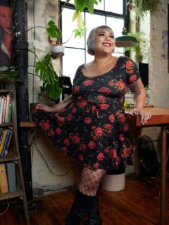 Shop Sour+Plus SOURPUSS ROSE GARDEN SKATER DRESS