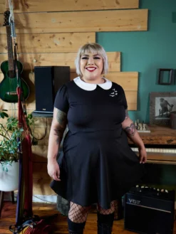 Shop Sour+Plus GHOUL TROUBLE ROUND COLLAR BATS DRESS