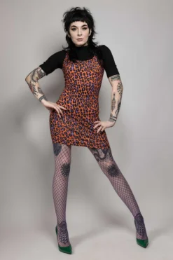 What's New SOURPUSS ORANGE LEOPARD TANK DRESS