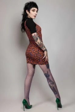 What's New SOURPUSS ORANGE LEOPARD TANK DRESS