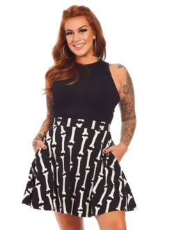 SOURPUSS MISS BONES SKATER SKIRT Shop Sour+Plus