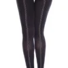 None CHAIN PATTERN BACKSEAM TIGHTS