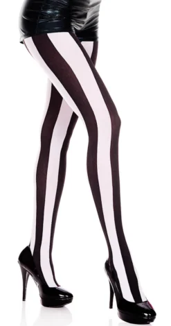None SHOWTIME VERTICAL STRIPE TIGHTS