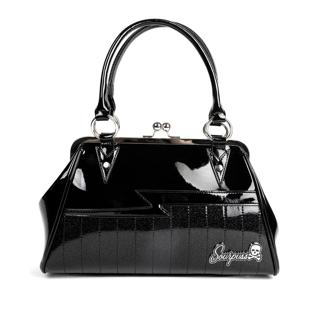 Shop Sourpuss SOURPUSS SHOCK ME HANDBAG BLACK 3 Shop Sourpuss SOURPUSS SHOCK ME HANDBAG BLACK