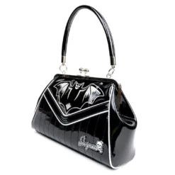 Shop Sourpuss SOURPUSS NOKTURNAL BAT SILVER KISSLOCK PURSE