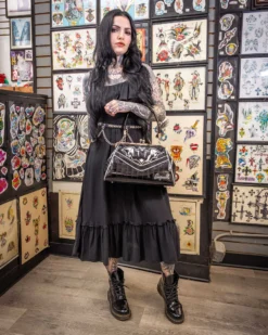 Shop Sourpuss SOURPUSS NOKTURNAL BAT SILVER KISSLOCK PURSE