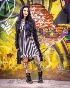 Shop Sour+Plus SOURPUSS HOODED CARDIGAN BLACK