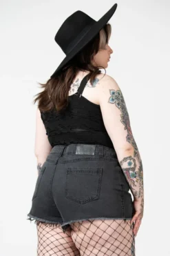 KILLSTAR ALCHEMILLE DENIM SHORTS What's New