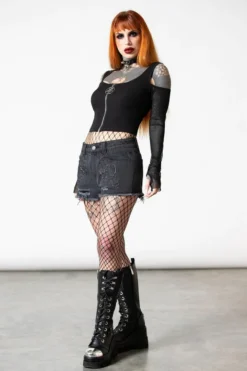 KILLSTAR ALCHEMILLE DENIM SHORTS What's New