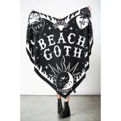 KILLSTAR BEACH GOTH HEART TOWEL