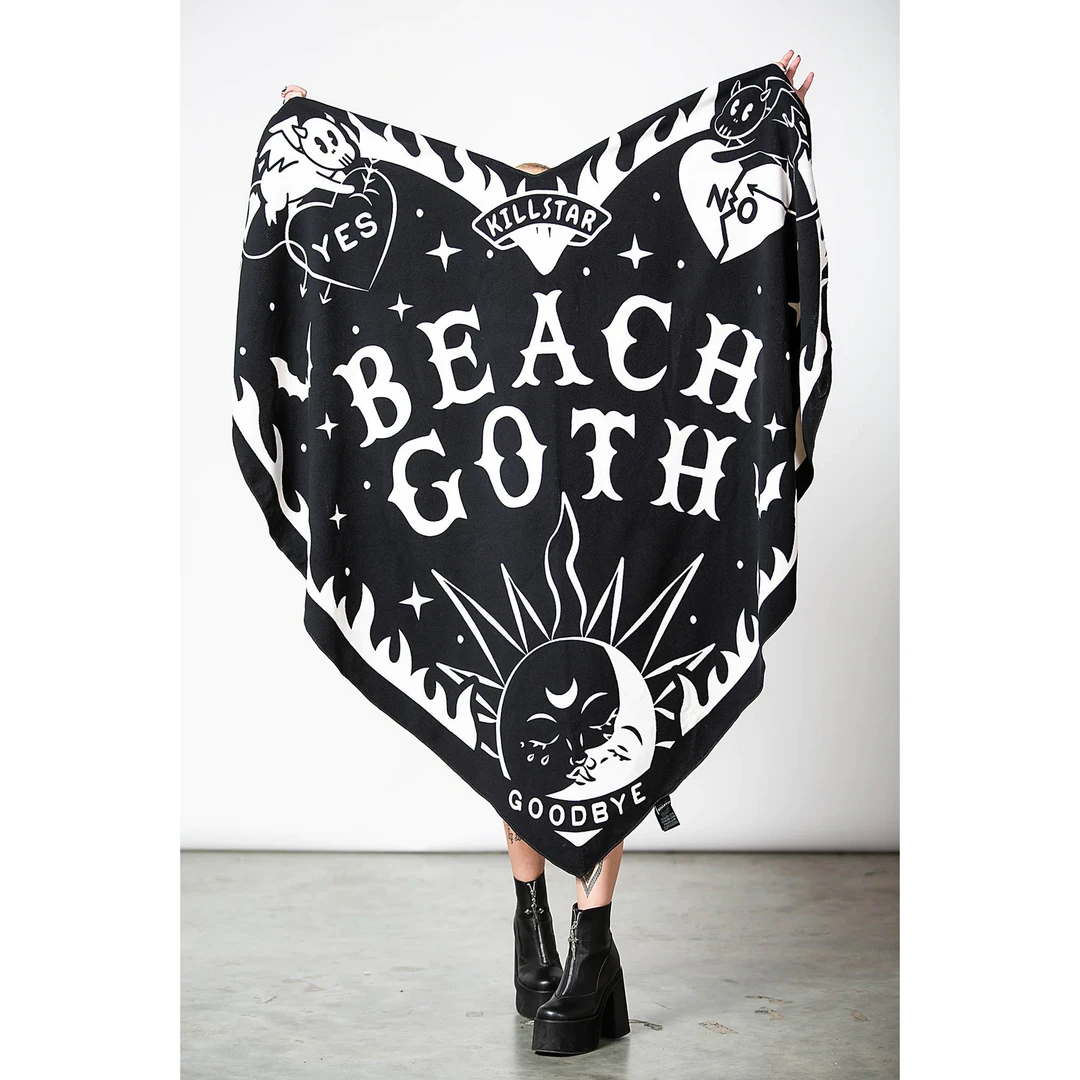 KILLSTAR BEACH GOTH HEART TOWEL 4 KILLSTAR BEACH GOTH HEART TOWEL