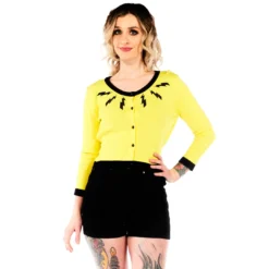 SOURPUSS LIGHTNING CROPPED CARDIGAN