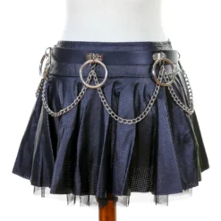 Funk Plus LEATHER RING AND CHAIN BONDAGE BELT