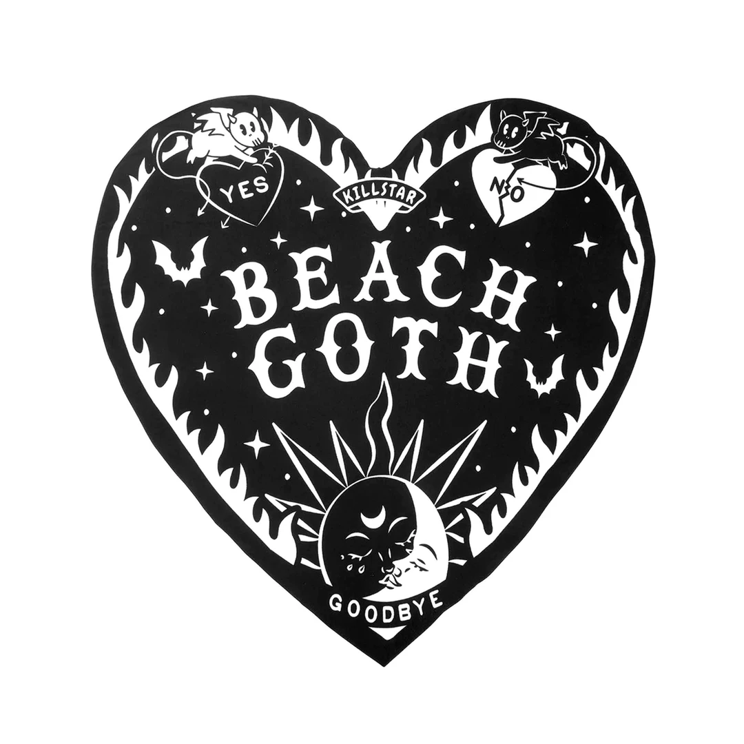 KILLSTAR BEACH GOTH HEART TOWEL 3 KILLSTAR BEACH GOTH HEART TOWEL