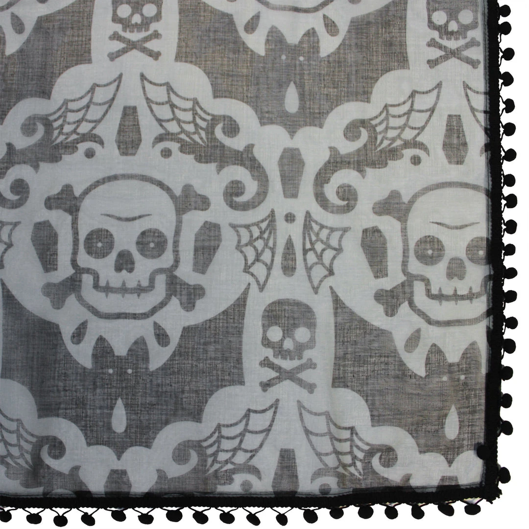 Haunted Homewares SOURPUSS SPOOKY DAMASK WINDOW CURTAINS 4 Haunted Homewares SOURPUSS SPOOKY DAMASK WINDOW CURTAINS