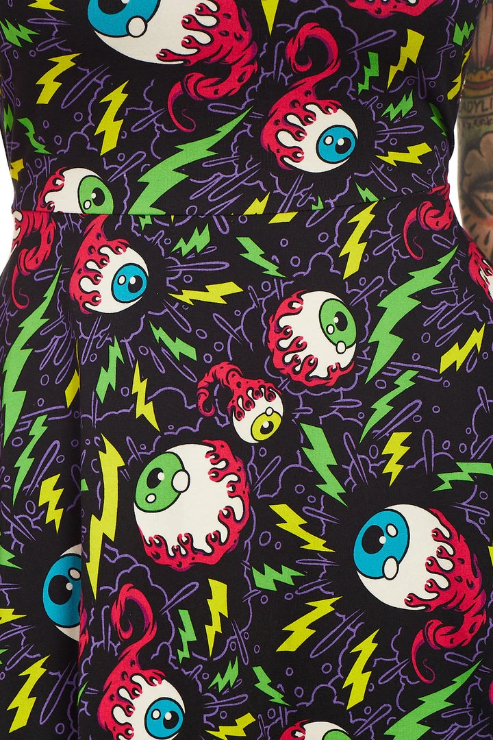Neon Dreams SOURPUSS ELECTRIC EYEBALLS SKATER DRESS 4 Neon Dreams SOURPUSS ELECTRIC EYEBALLS SKATER DRESS