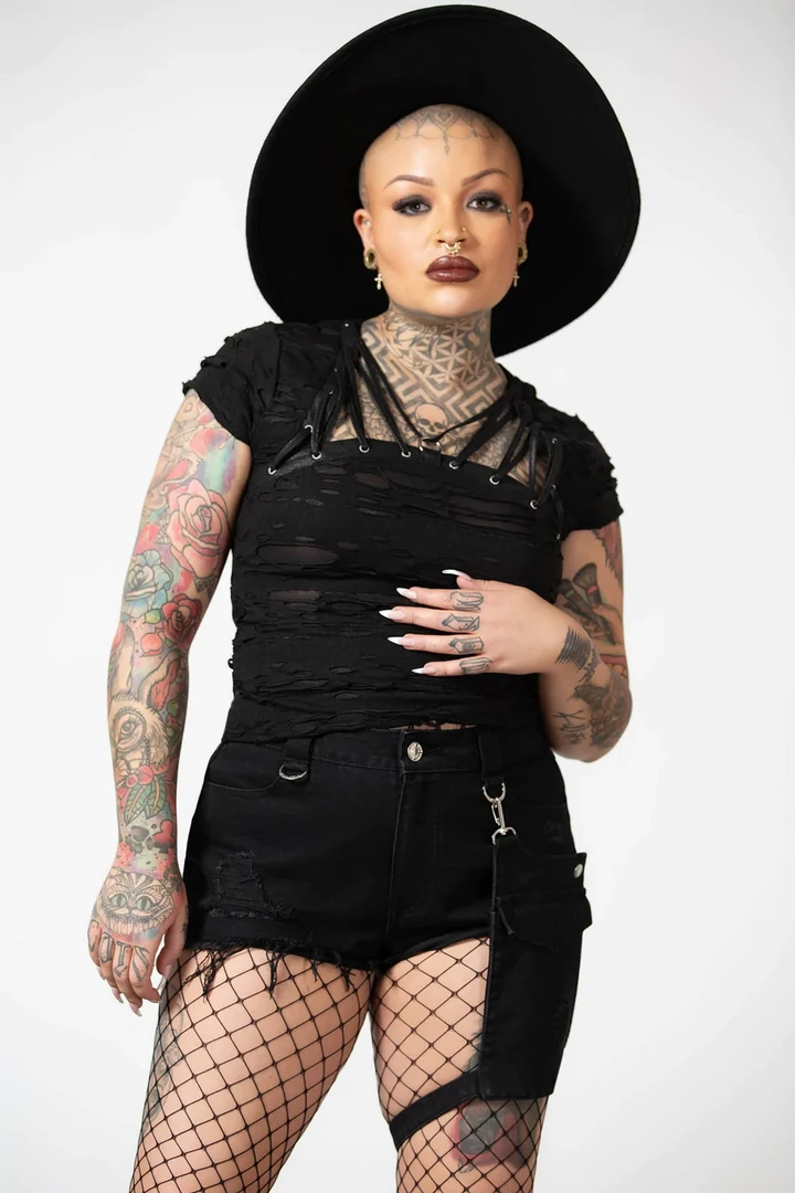 What's New KILLSTAR FURY ROAD DENIM GARTER SHORTS 4 What's New KILLSTAR FURY ROAD DENIM GARTER SHORTS