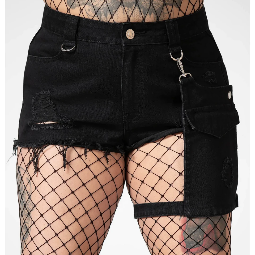 What's New KILLSTAR FURY ROAD DENIM GARTER SHORTS 3 What's New KILLSTAR FURY ROAD DENIM GARTER SHORTS