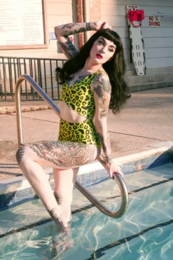 SOURPUSS BATTY LEOPARD MONOKINI