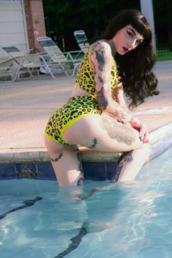 SOURPUSS BATTY LEOPARD MONOKINI