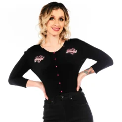 SOURPUSS HELL KITTEN CROPPED CARDIGAN 9 SOURPUSS HELL KITTEN CROPPED CARDIGAN