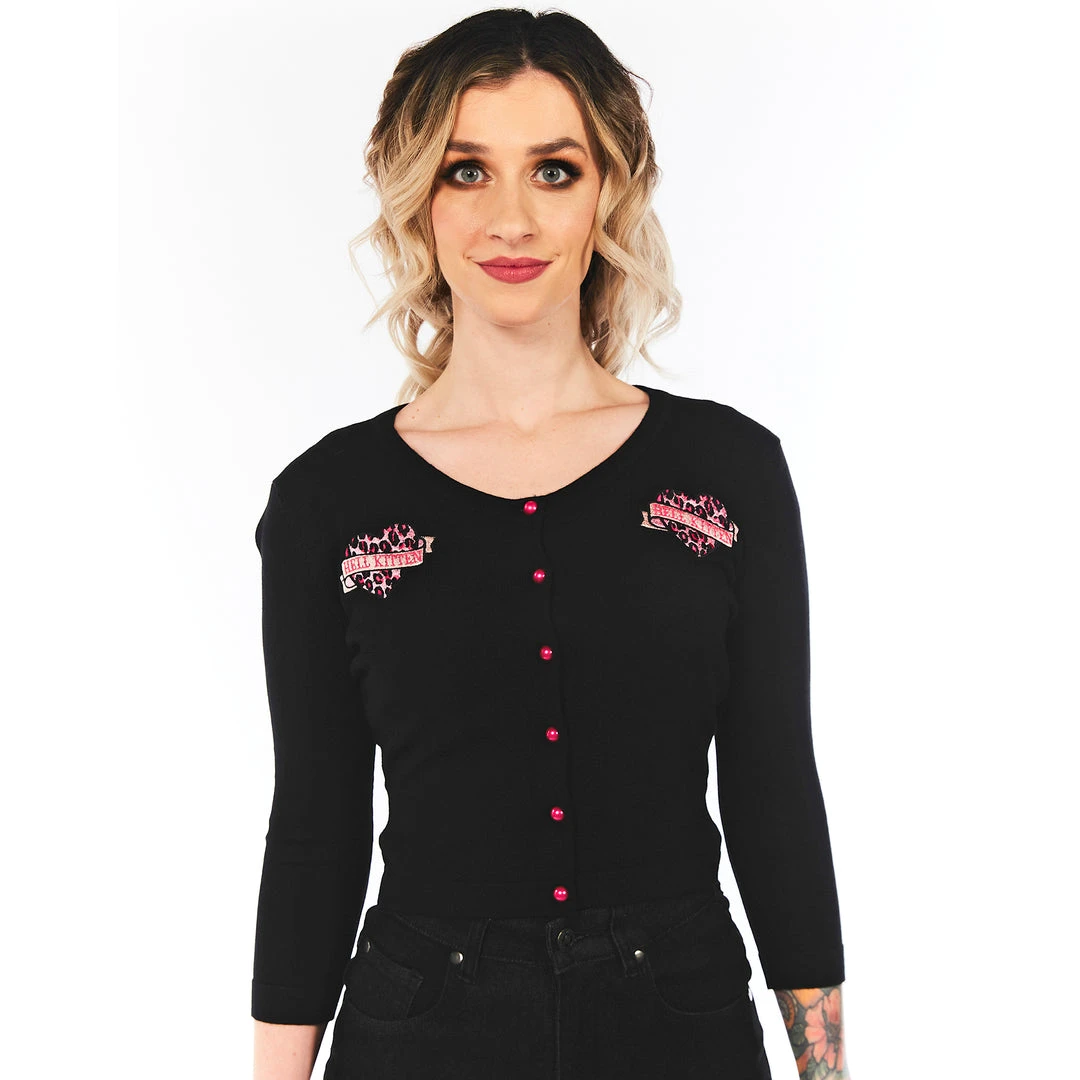 SOURPUSS HELL KITTEN CROPPED CARDIGAN 6 SOURPUSS HELL KITTEN CROPPED CARDIGAN