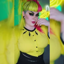 SOURPUSS LIGHTNING CROPPED CARDIGAN