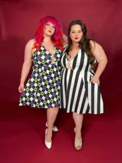 SOURPUSS BAT ARGYLE PEEKABOO HALTER DRESS 17 SOURPUSS BAT ARGYLE PEEKABOO HALTER DRESS