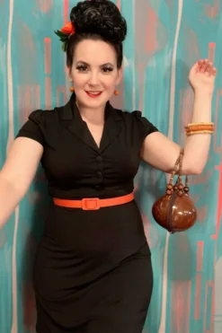 What's New SOURPUSS BLACK ROSIE DRESS