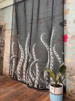 SOURPUSS TENTACLES WINDOW CURTAINS