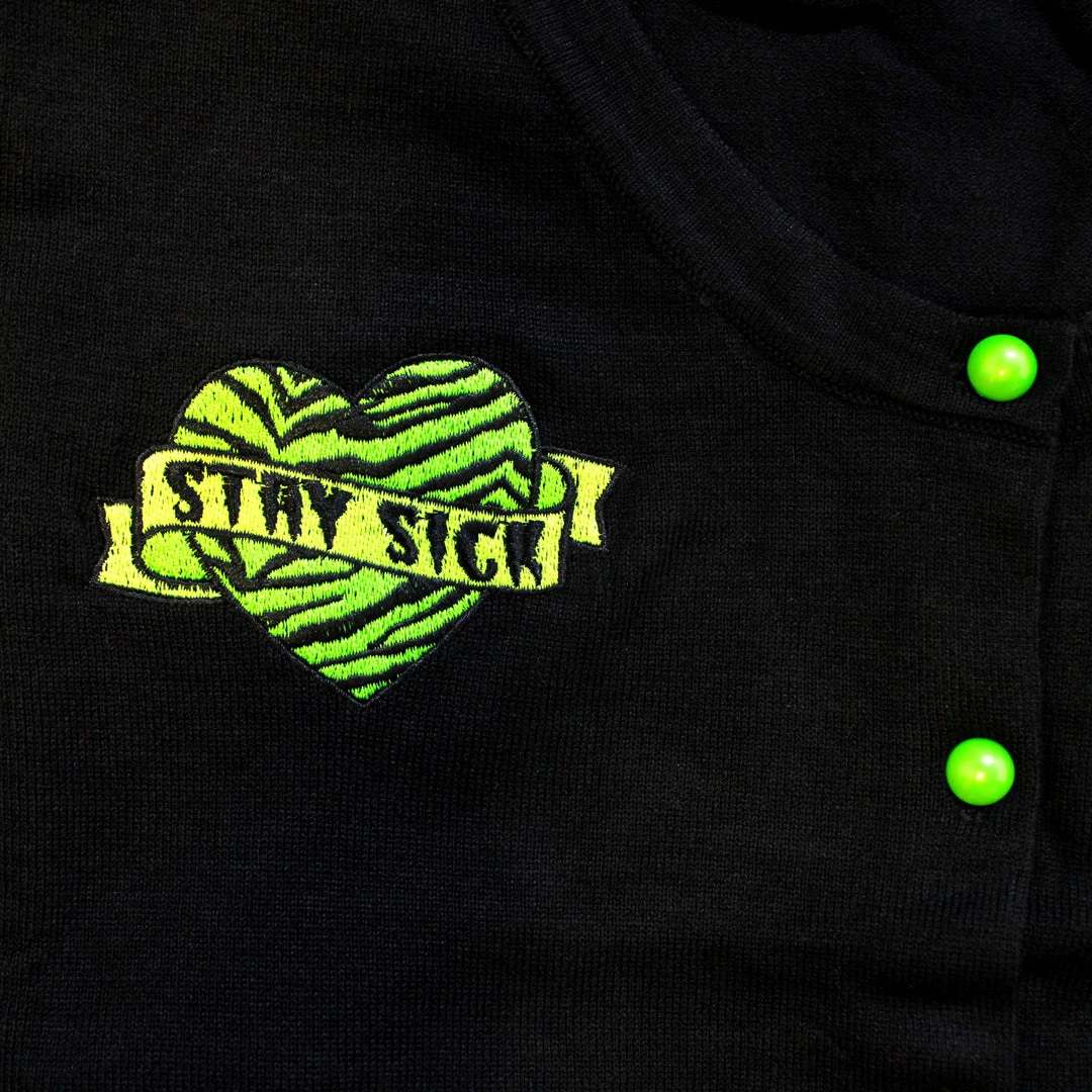 SOURPUSS STAY SICK CROPPED CARDIGAN Neon Dreams 4 SOURPUSS STAY SICK CROPPED CARDIGAN Neon Dreams