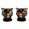 Haunted Homewares SOURPUSS BLACK CAT CANDLE HOLDERS
