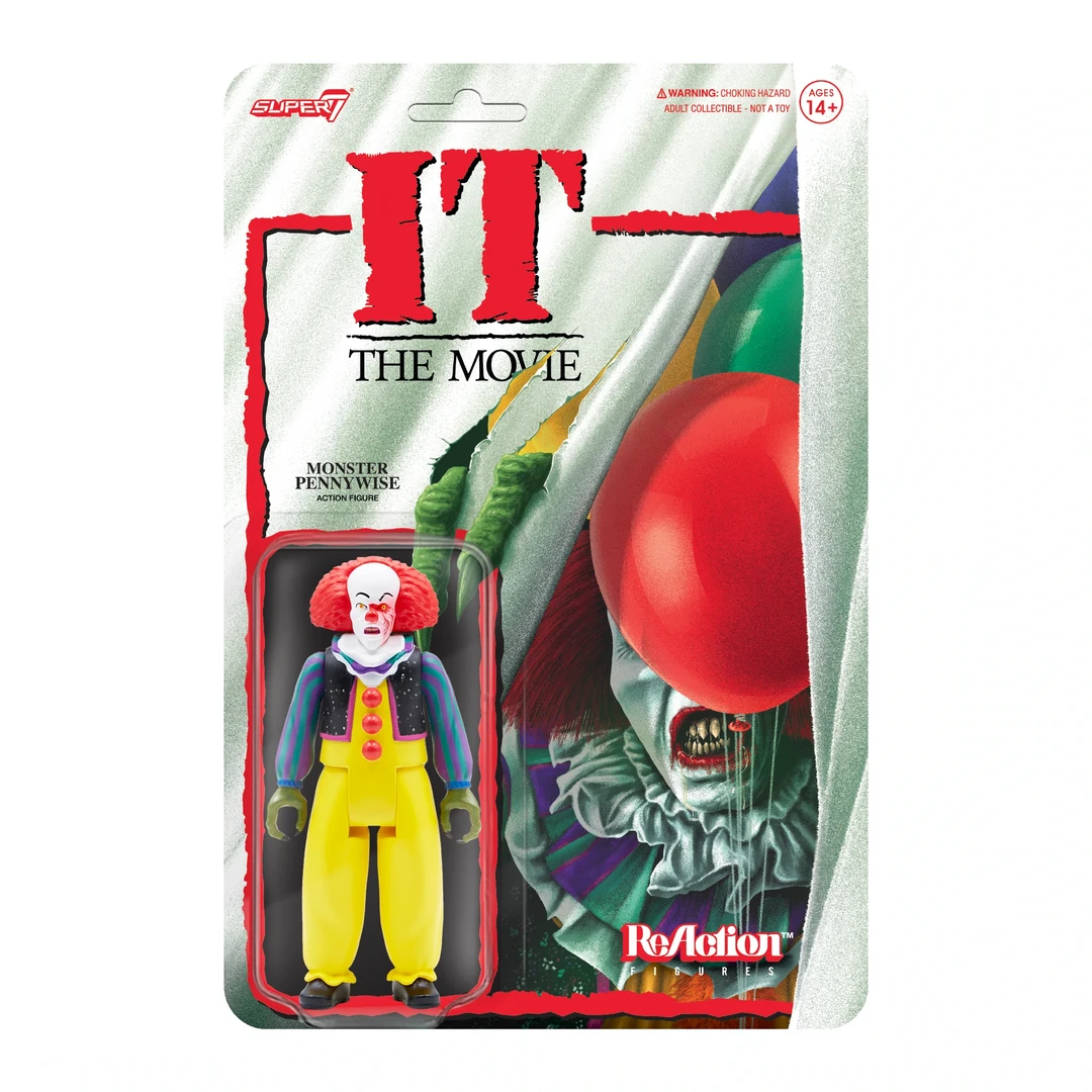 Super7 REACTION: IT PENNYWISE CLOWN MONSTER FIGURE 3 Super7 REACTION: IT PENNYWISE CLOWN MONSTER FIGURE