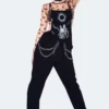 JAWBREAKER WOLF PRINT OVERSIZED OVERALLS Apparel