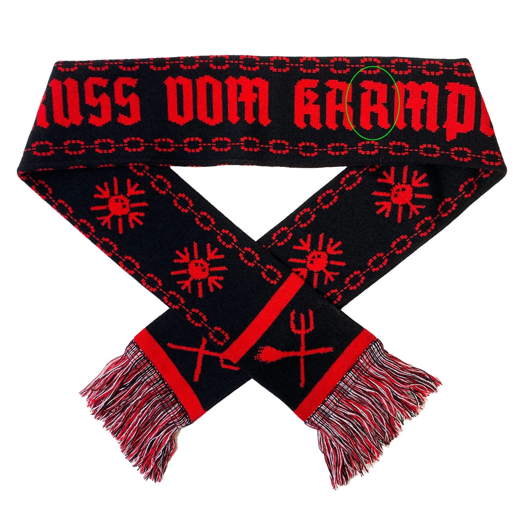 SOURPUSS KRAMPUS KNIT SCARF SCRATCH & DENT Save Big 4 SOURPUSS KRAMPUS KNIT SCARF SCRATCH & DENT Save Big