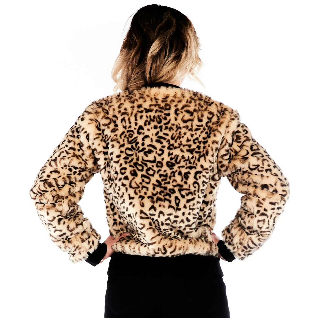 SOURPUSS LEOPARD FUR BOMBER JACKET TAN Shop Sourpuss 6 SOURPUSS LEOPARD FUR BOMBER JACKET TAN Shop Sourpuss