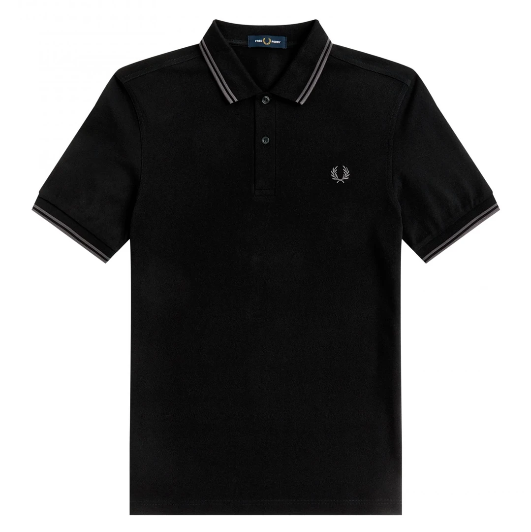 What's New FRED PERRY TWIN TIPPED POLO SHIRT BLK/GUNMETAL 3 What's New FRED PERRY TWIN TIPPED POLO SHIRT BLK/GUNMETAL