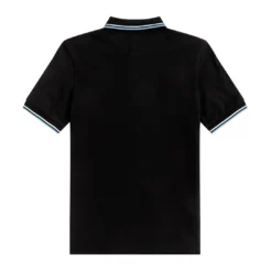Apparel FRED PERRY TWIN TIPPED POLO SHIRT BLK/WHT/SKY