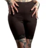 SOURPUSS HI WAIST PIZZAZZ SHORTS BLACK
