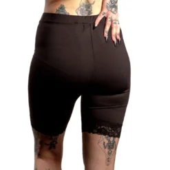 SOURPUSS HI WAIST PIZZAZZ SHORTS BLACK