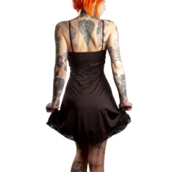 SOURPUSS PIZZAZZ SLIP DRESS BLACK