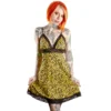 Neon Dreams SOURPUSS PIZZAZZ SLIP DRESS YELLOW ZEBRA