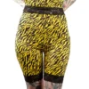 SOURPUSS HI WAIST PIZZAZZ SHORTS YELLOW ZEBRA