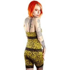 SOURPUSS HI WAIST PIZZAZZ SHORTS YELLOW ZEBRA 10 SOURPUSS HI WAIST PIZZAZZ SHORTS YELLOW ZEBRA