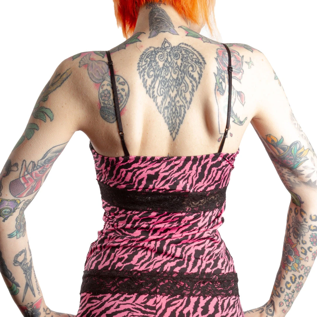 Neon Dreams SOURPUSS PIZZAZZ CAMI TANKTOP PINK ZEBRA 9 Neon Dreams SOURPUSS PIZZAZZ CAMI TANKTOP PINK ZEBRA