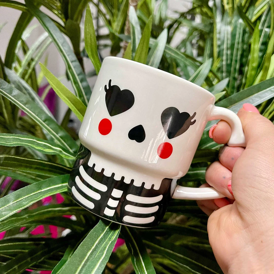 SOURPUSS LADY SKULL MUG 3 SOURPUSS LADY SKULL MUG